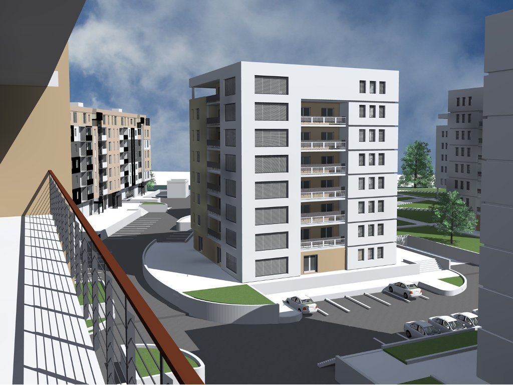 apartment buildings